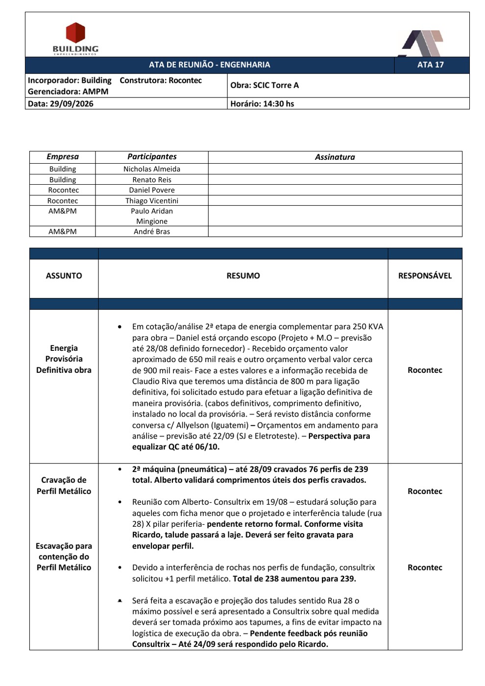 Pré-visualização da ATA REUNIÃO 17 - SCIC TORRE A