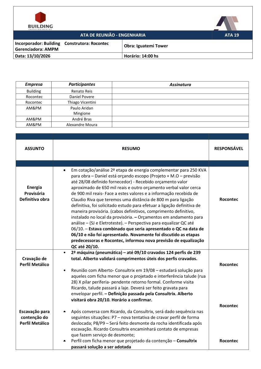 Pré-visualização da ATA REUNIÃO 19 - SCIC TORRE A
